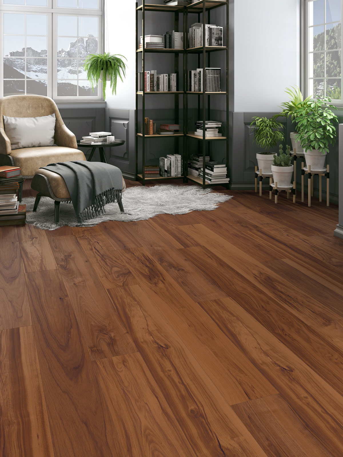 Ceramin PVC-free flooring - Postmark room scene